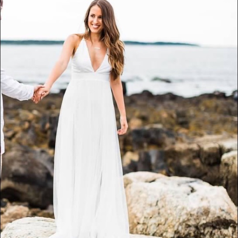 White Sequin Maxi Dress